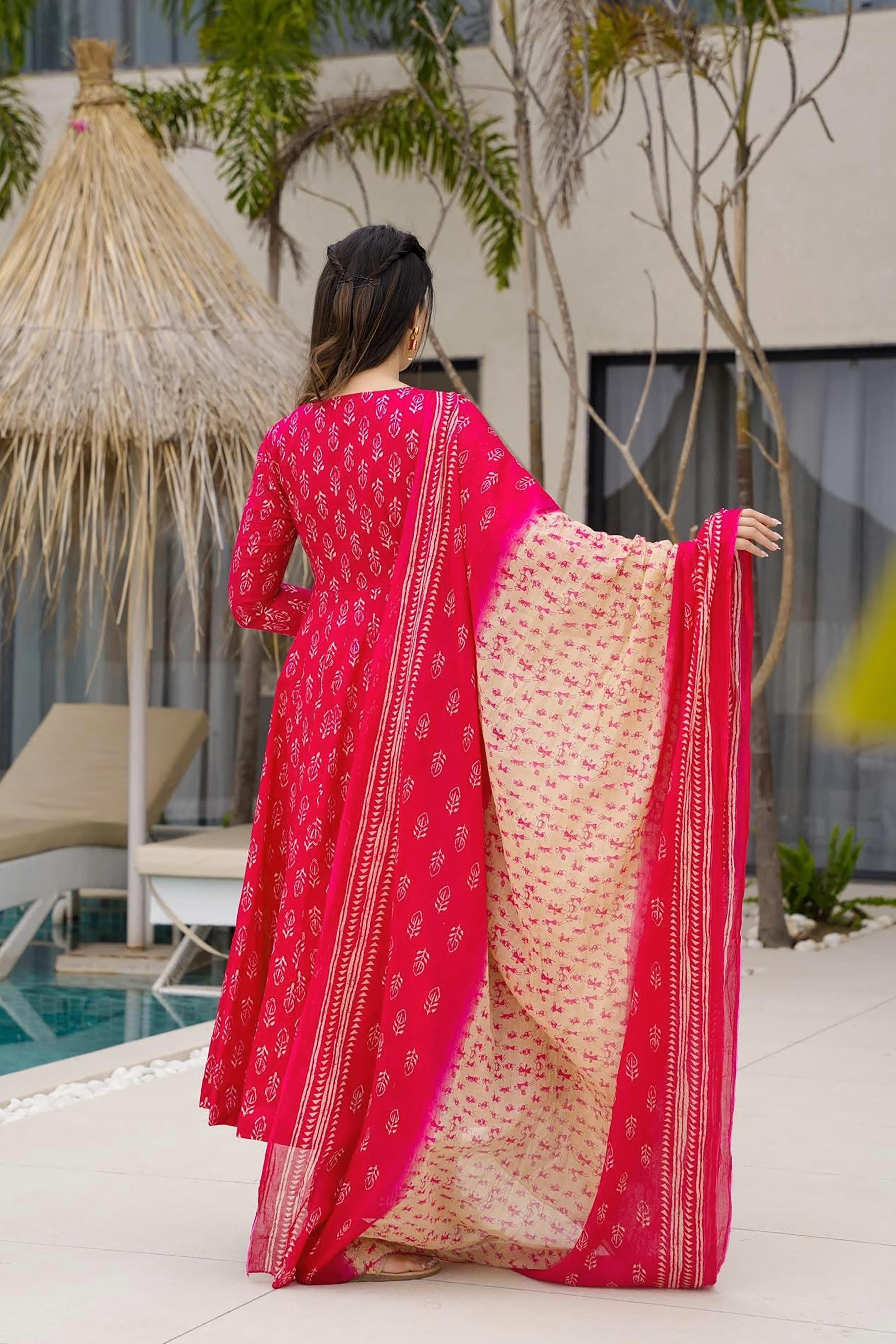 Pink Digital Printed Muslin Palazzo Suit — alternate view