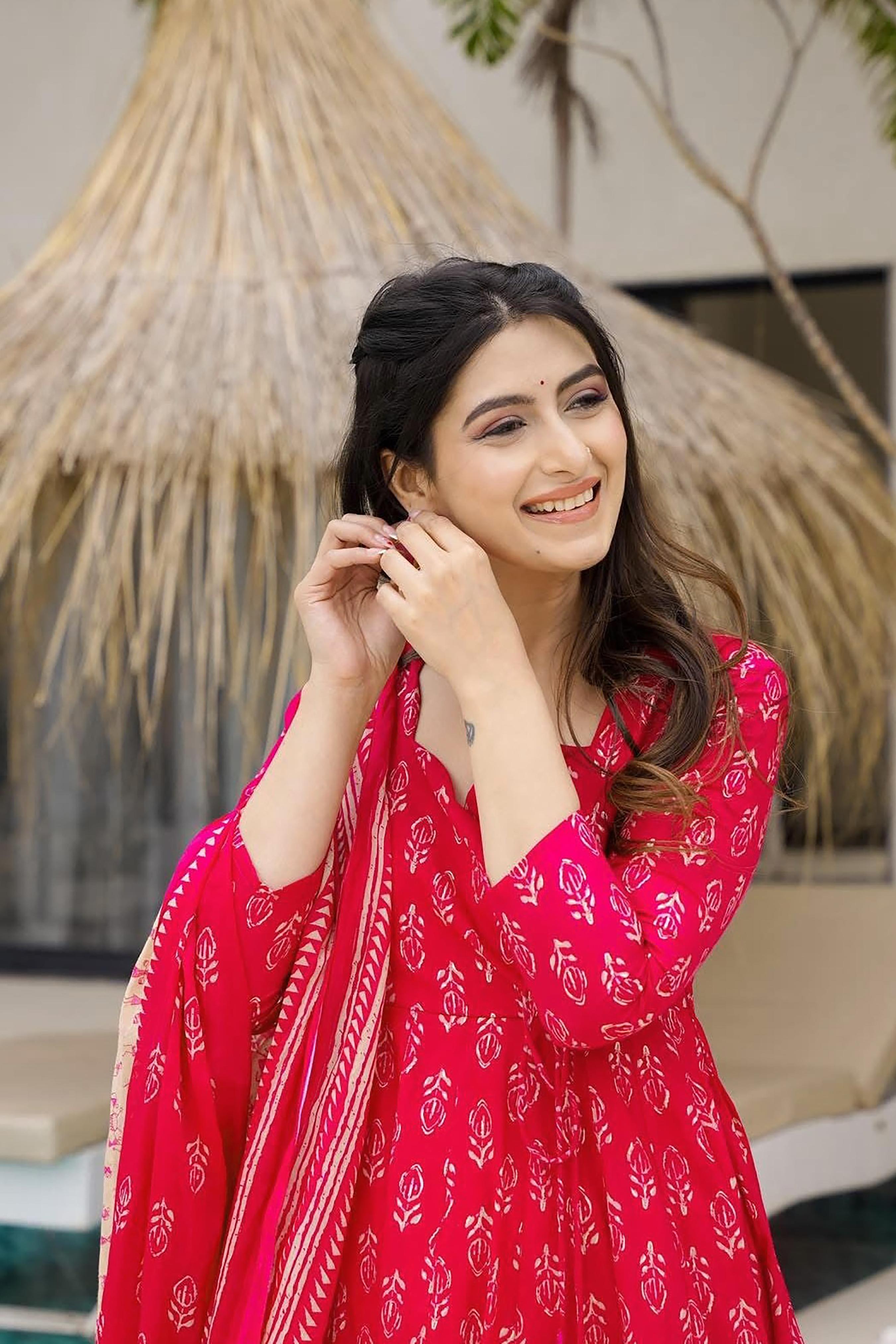 Pink Digital Printed Muslin Palazzo Suit