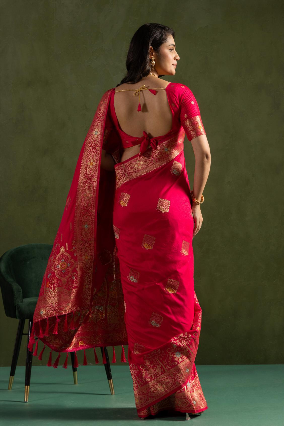 Pink Dolla Silk Saree — alternate view