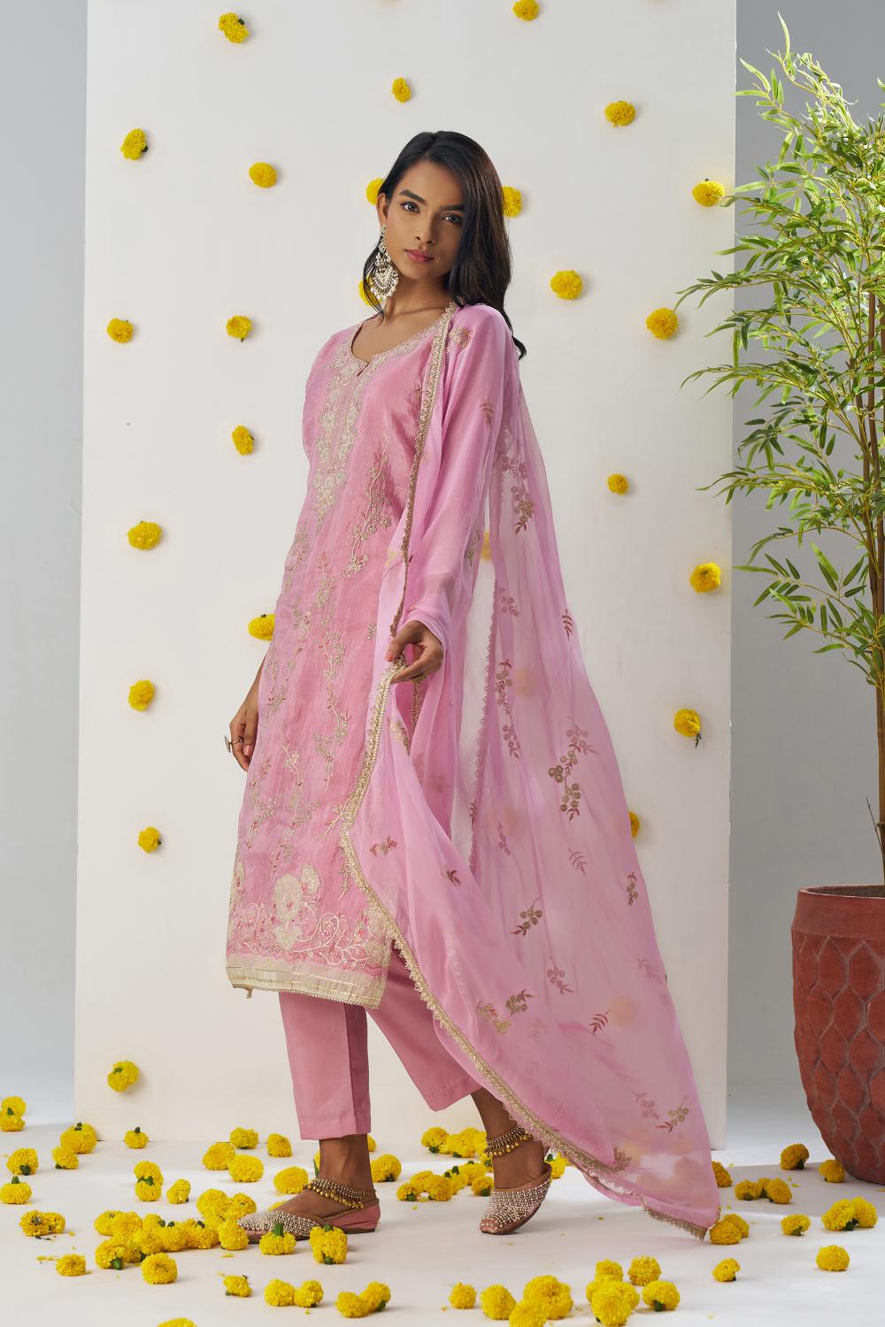 Pink Fancy Crush Readymade Suits