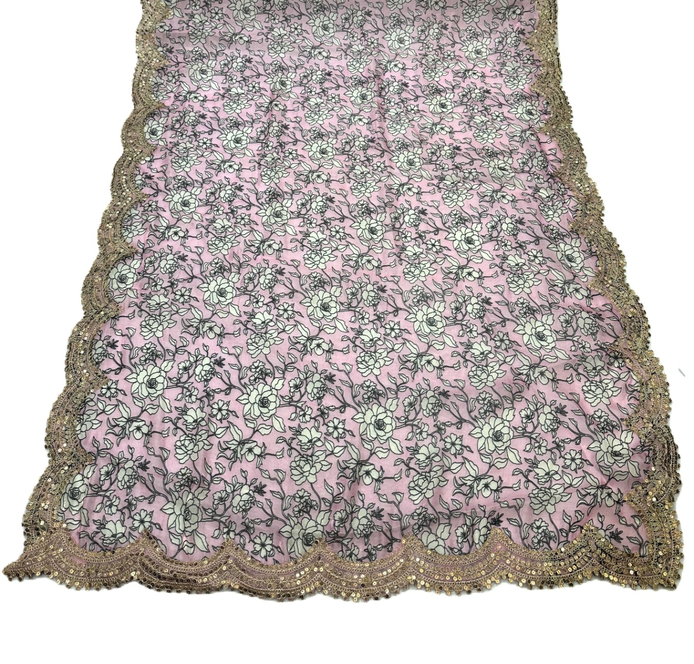 Pink Floral Digital Print Jimmy Choo Dupatta