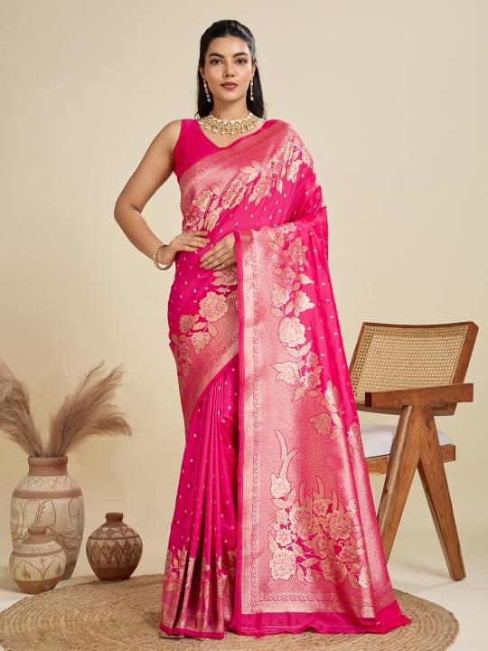 Pink Kanjivaram Silk Saree