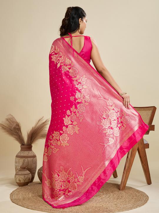 Pink Kanjivaram Silk Saree — alternate view