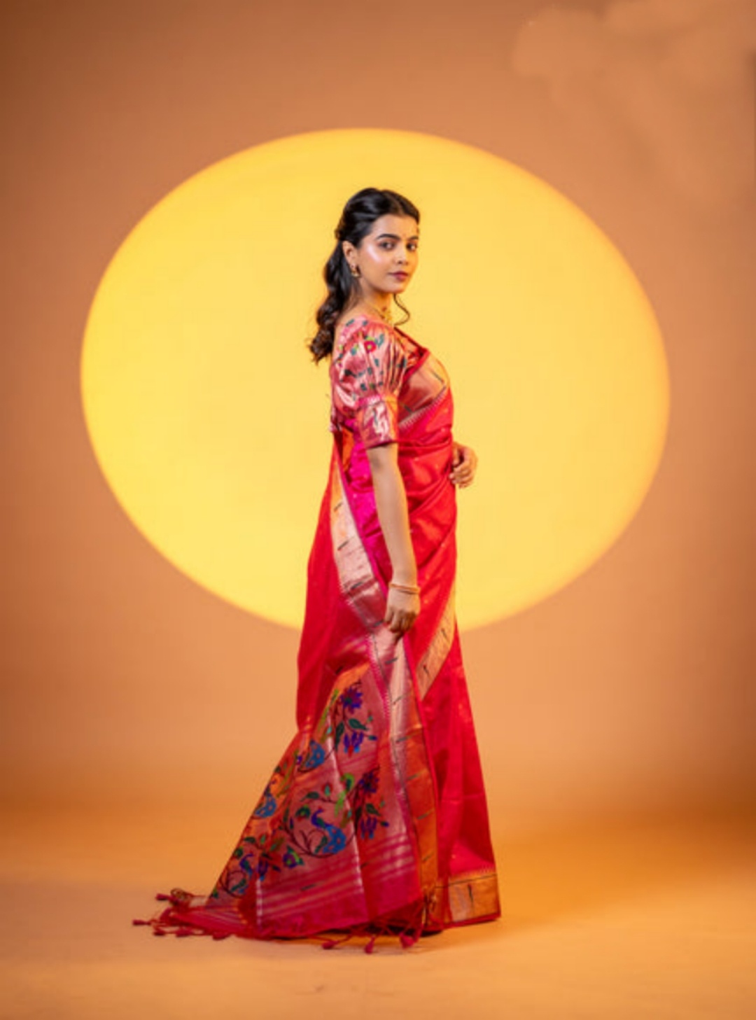 Pink Khadi Raw Silk Woven Meena Rich Pallu Designer Saree