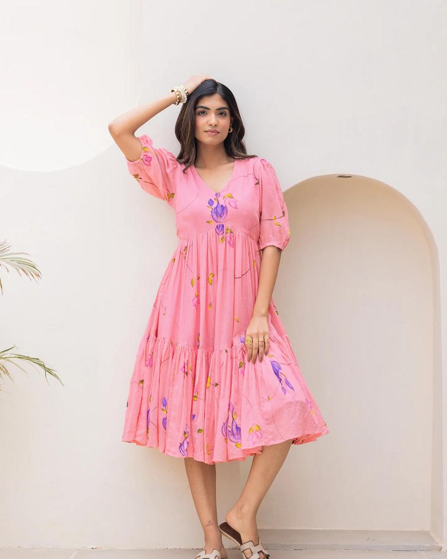 Pink Kota Checks Long Kurti