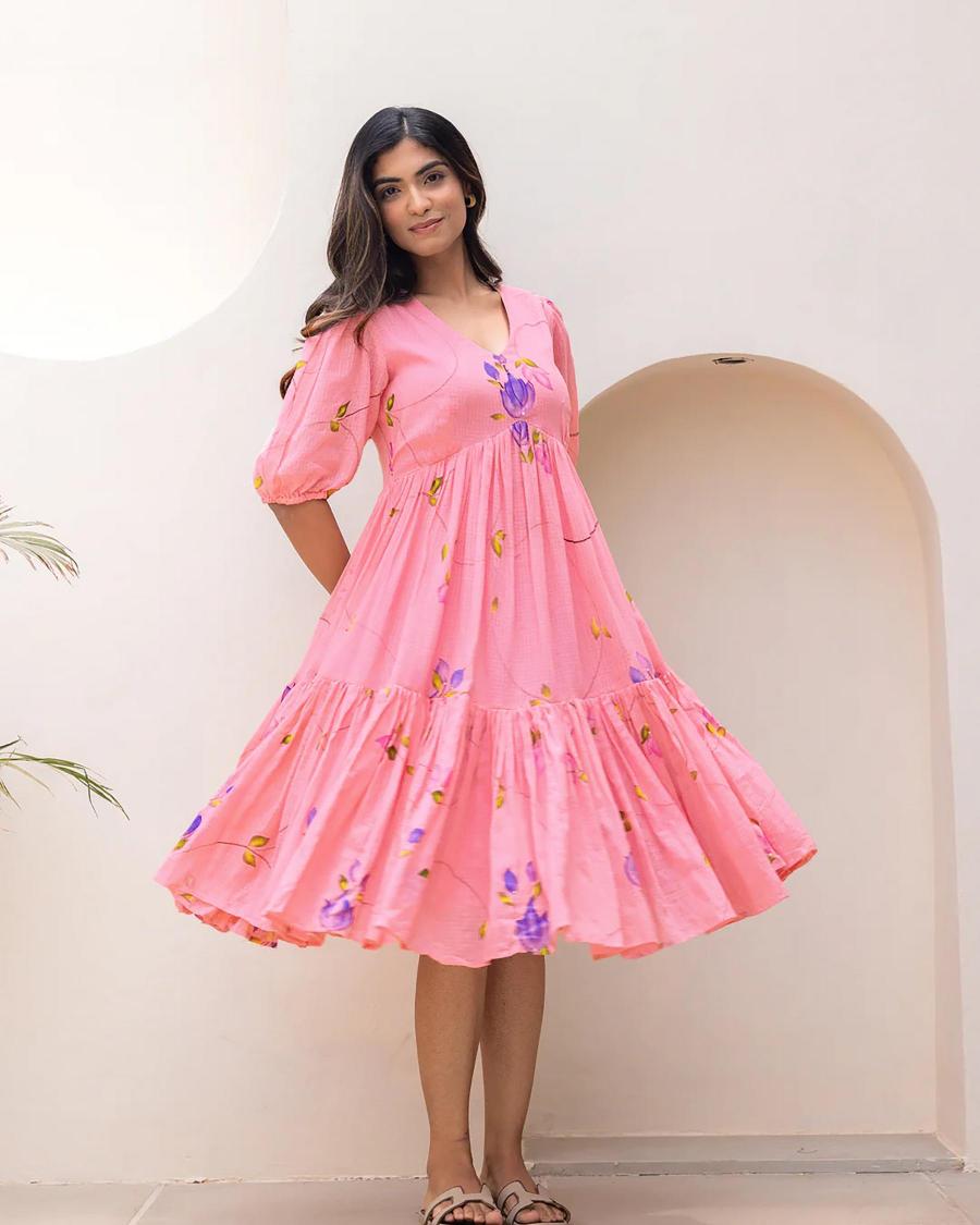 Pink Kota Checks Long Kurti