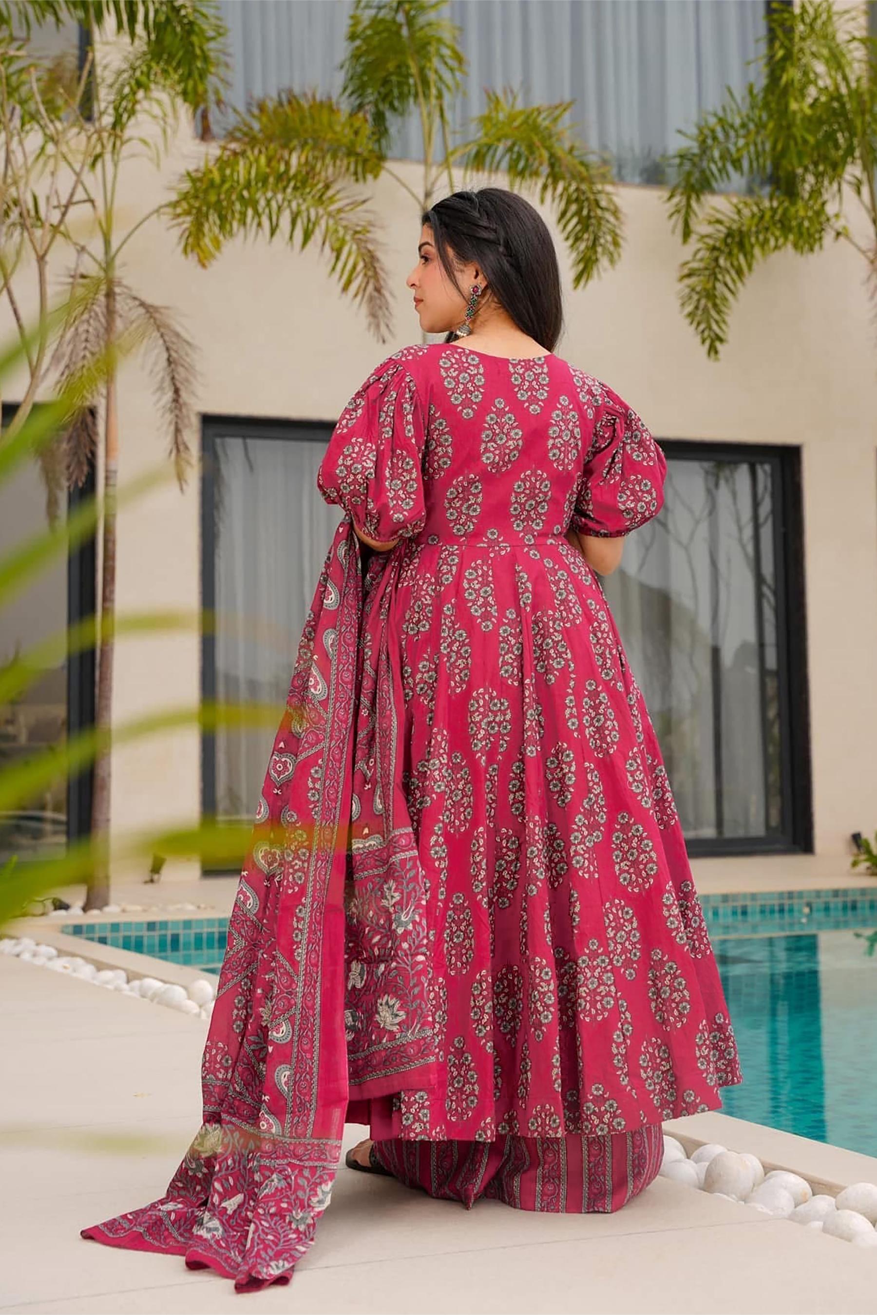 Pink Mal Cotton Readymade Suit — alternate view