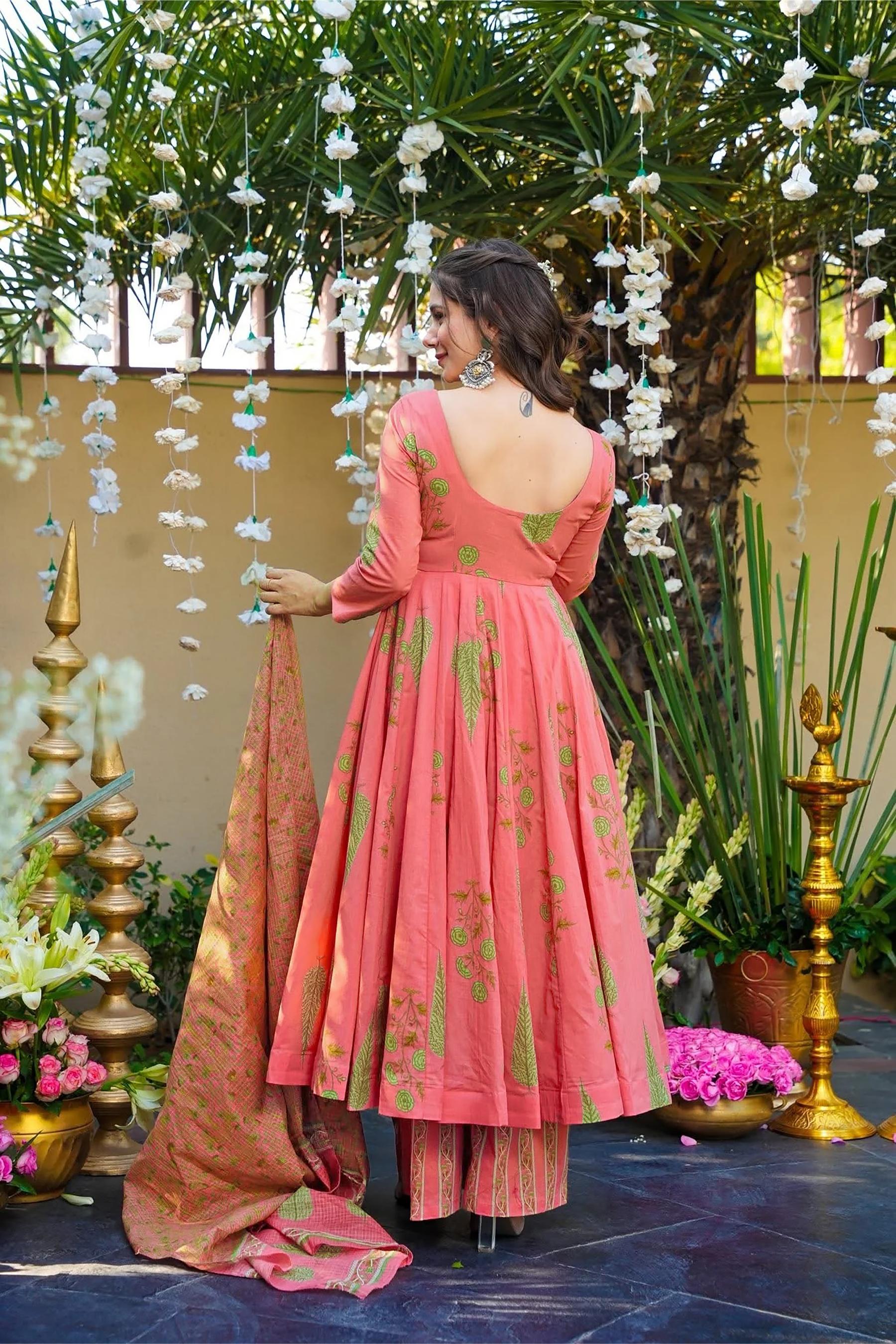 Pink Muslin Digital Printed Palazzo Suit — alternate view