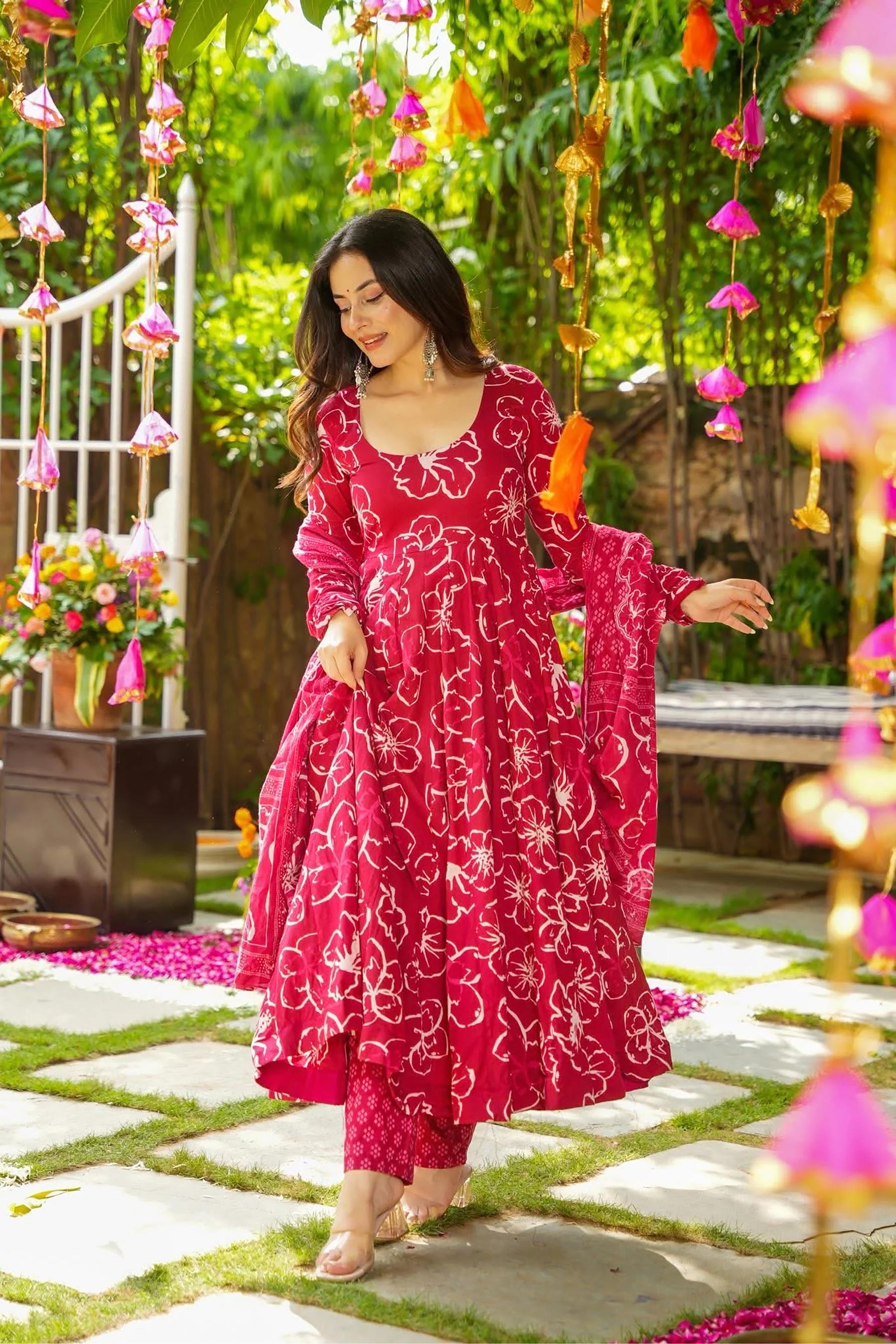 Pink Muslin Readymade Suits — alternate view