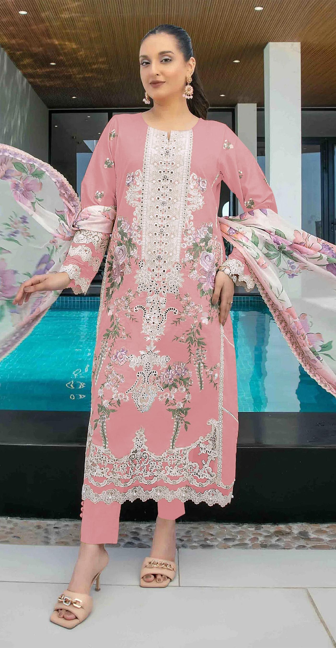 Pink Off White Straight pant suit