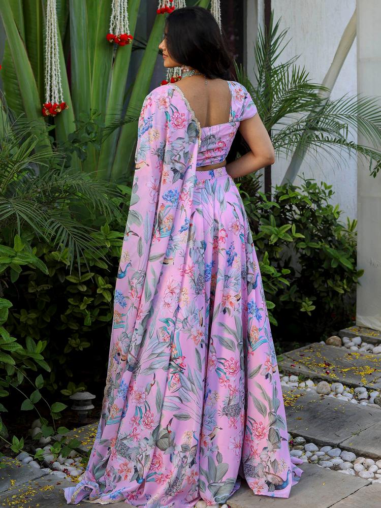 Pink Printed Lehenga — alternate view