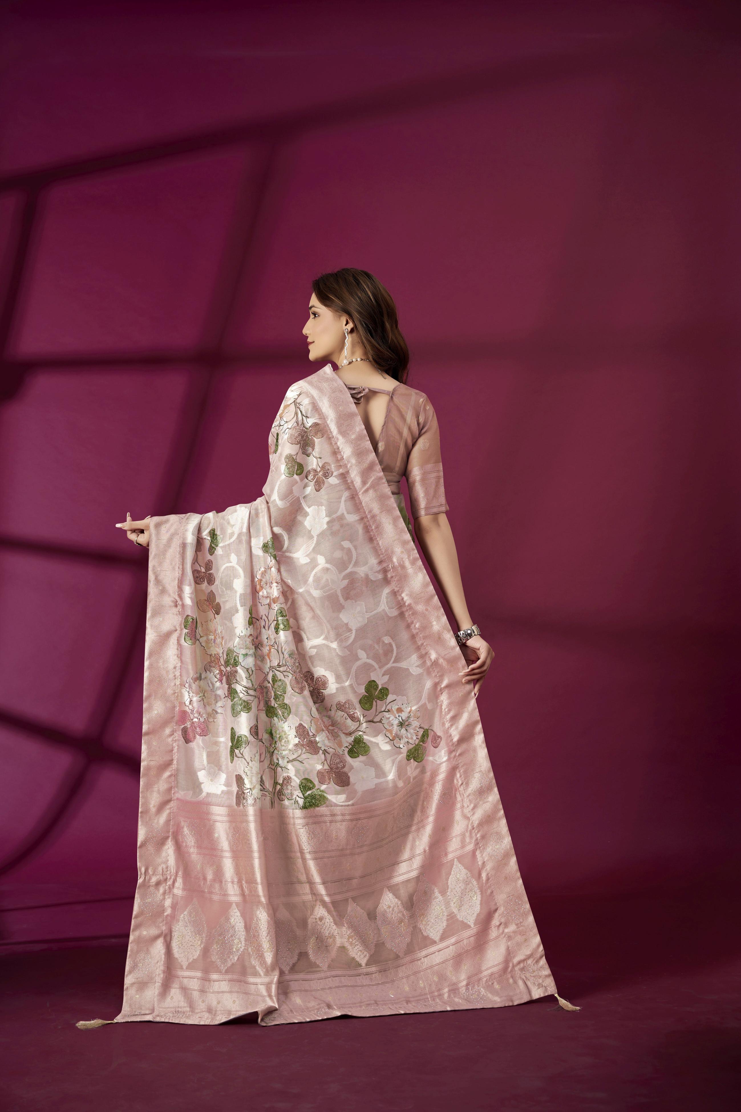 Pink Rich Silk Saree — alternate view