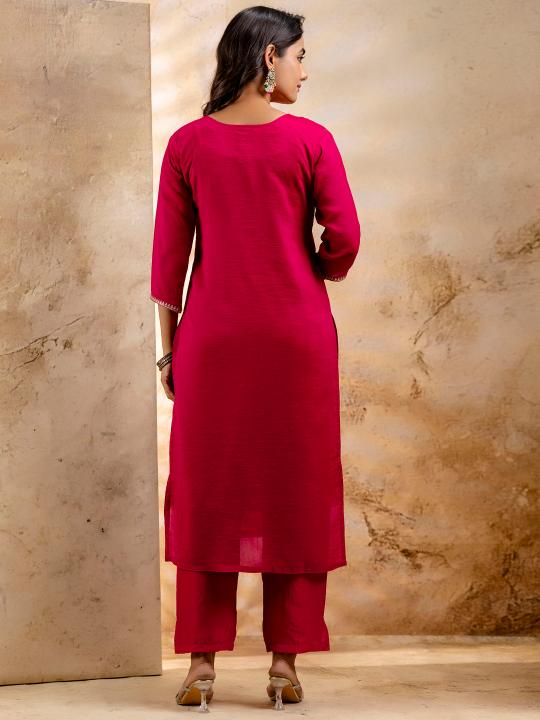 Pink Silk Blend Salwar Suit — alternate view