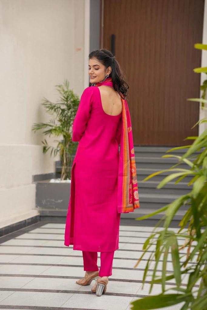Pink Silk Readymade Suits — alternate view