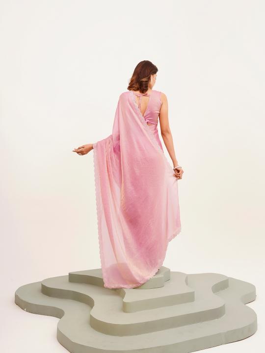 Pink Silk blend Saree — alternate view