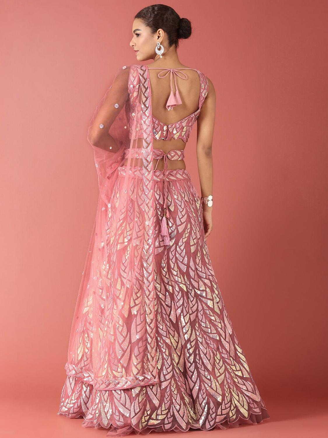 Pink Soft Net Lehenga Choli — alternate view