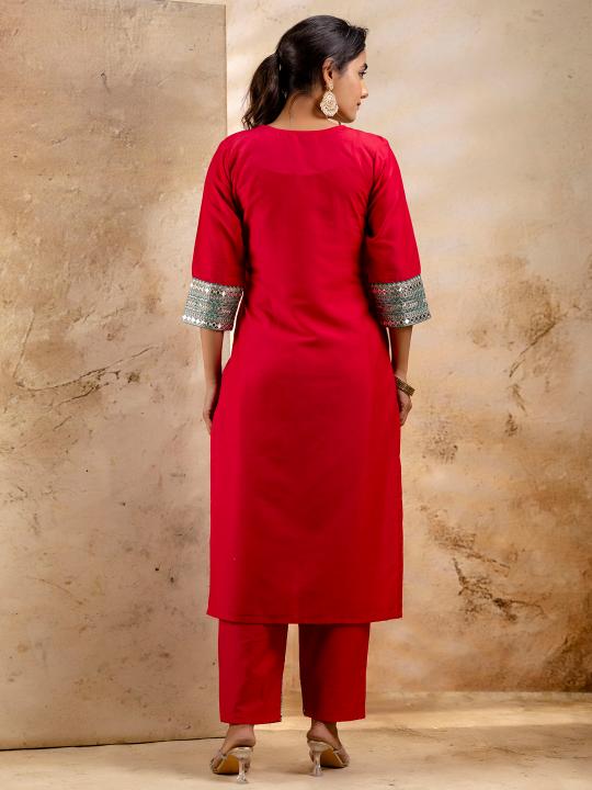 Pink Viscose Rayon Salwar Suit — alternate view
