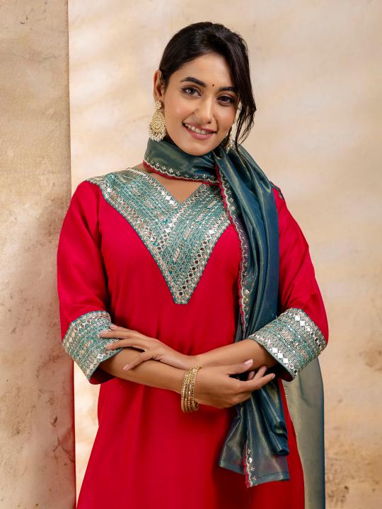 Pink Viscose Rayon Salwar Suit