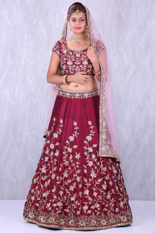 Pinkish Red Bridal Lehenga Choli