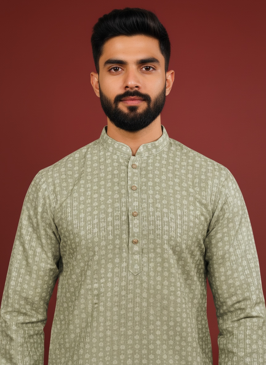Pista Art Silk Designer Kurta Pyjama