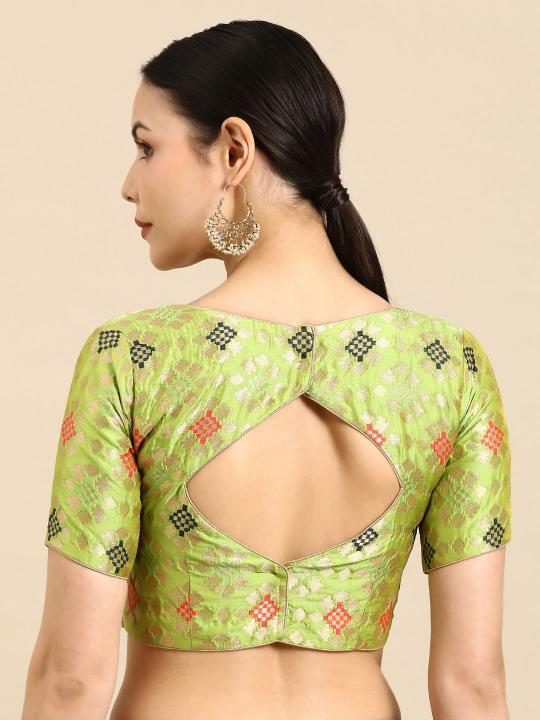 Pista Banarasi Silk Jacquard Readymade Blouse — alternate view