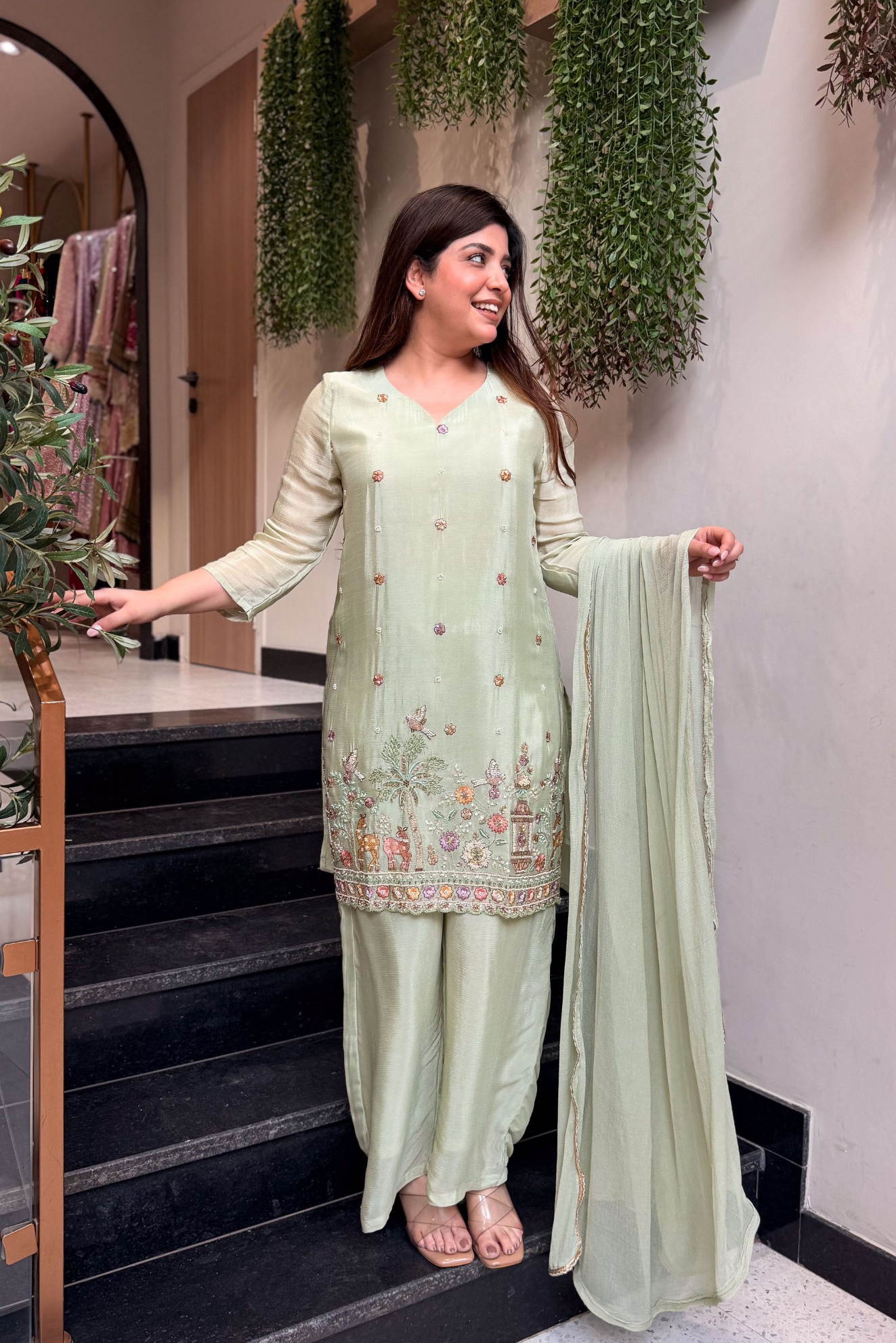 Pista Heritage Crepe Palazzo Suit — alternate view