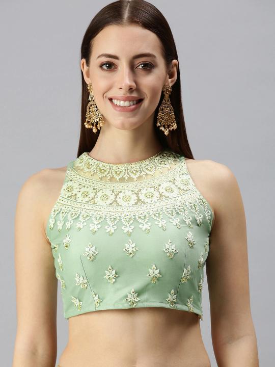 Pista Lycra N Net Readymade Blouse