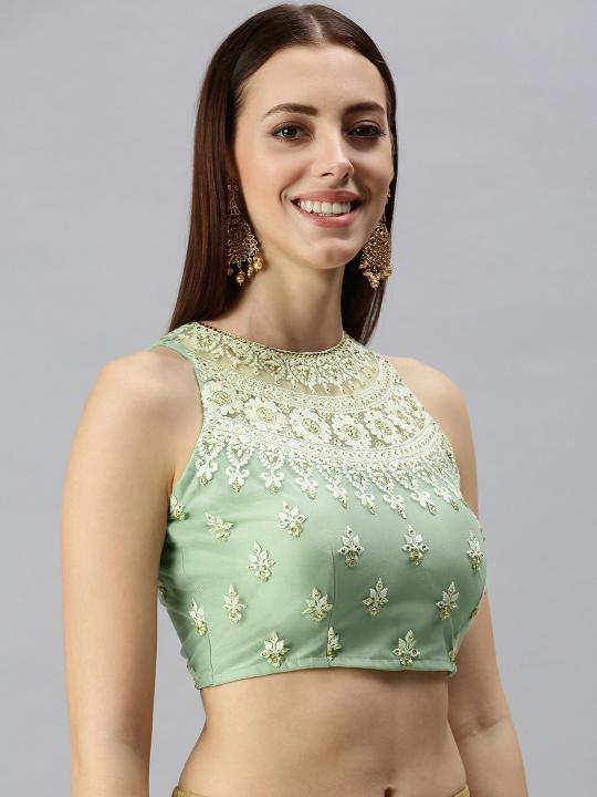 Pista Lycra N Net Readymade Blouse