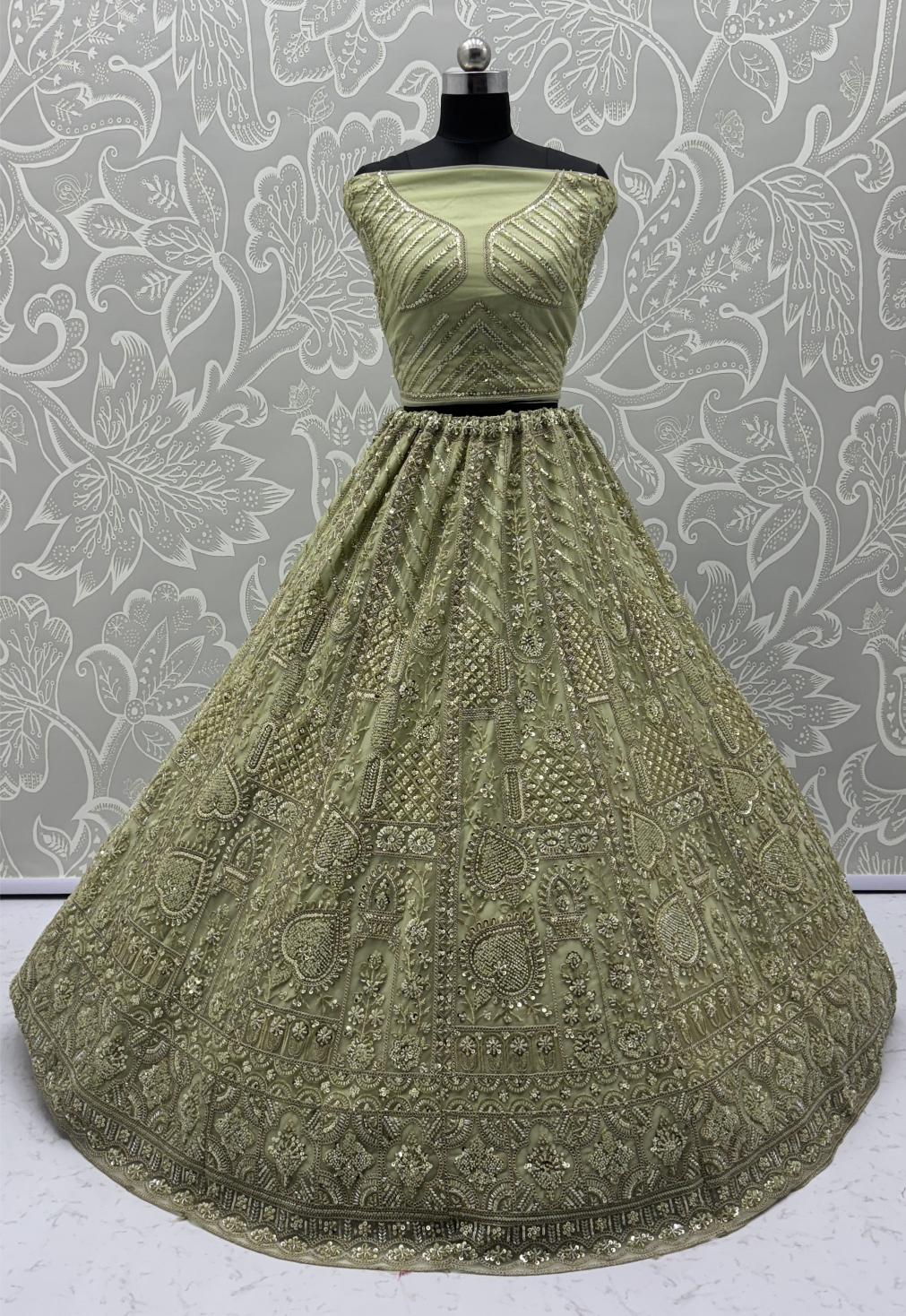 Pista Net Wedding Lehenga — alternate view