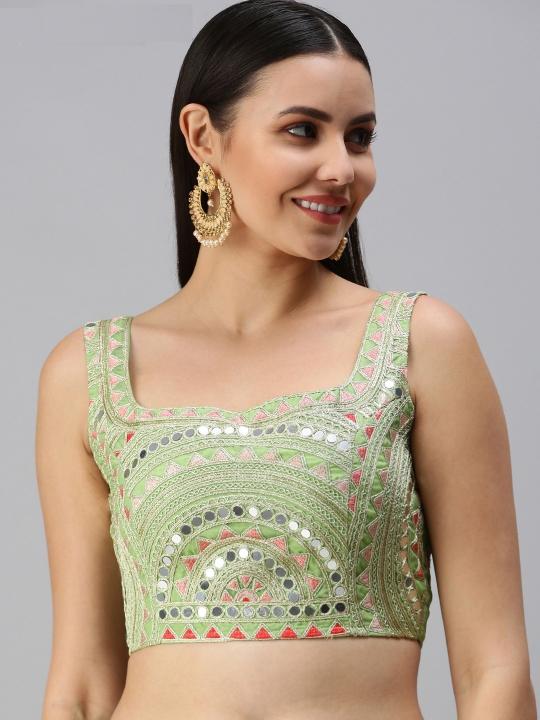 Pista Organza Embroidered Readymade Blouse