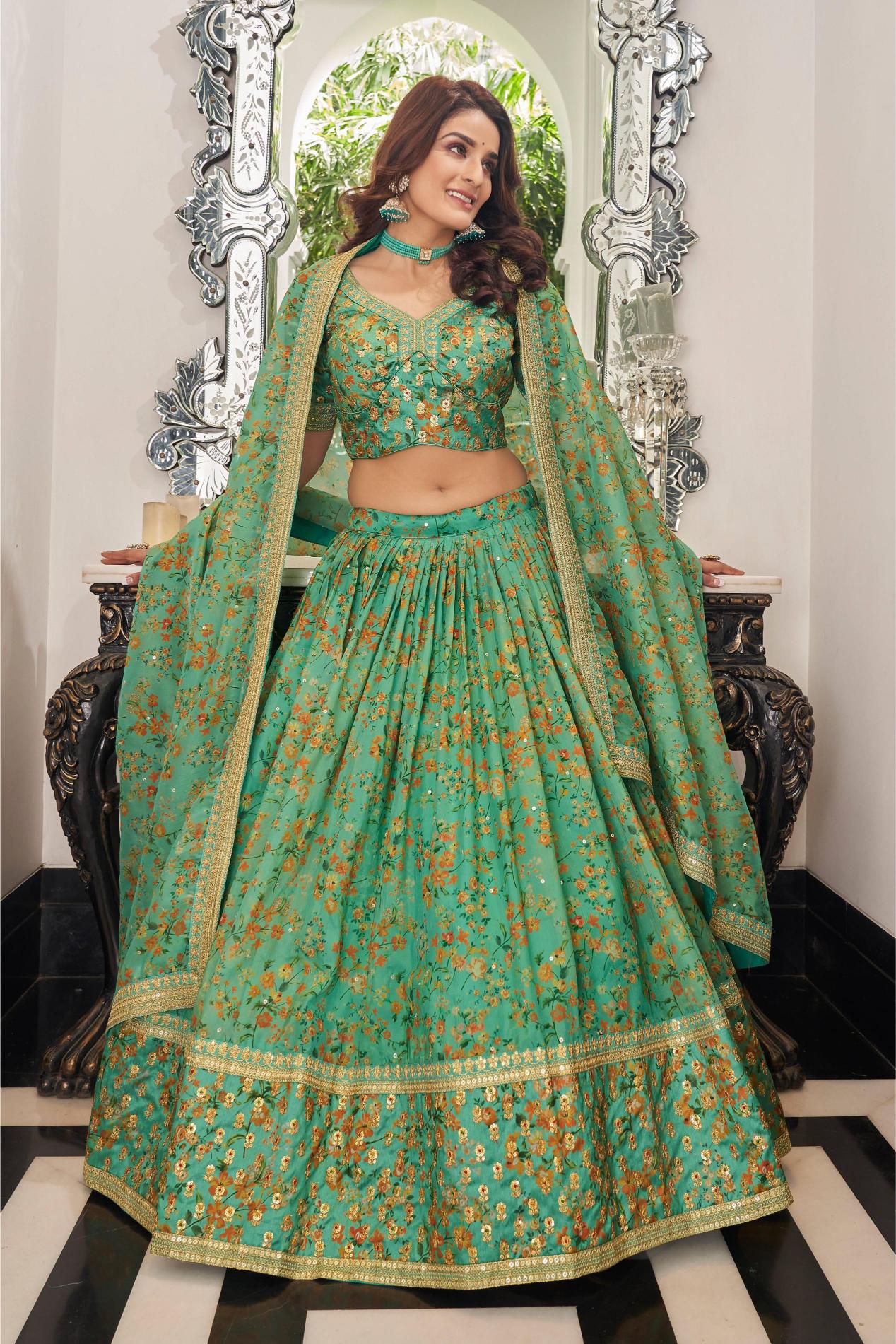 Pista Organza Lehenga Choli — alternate view