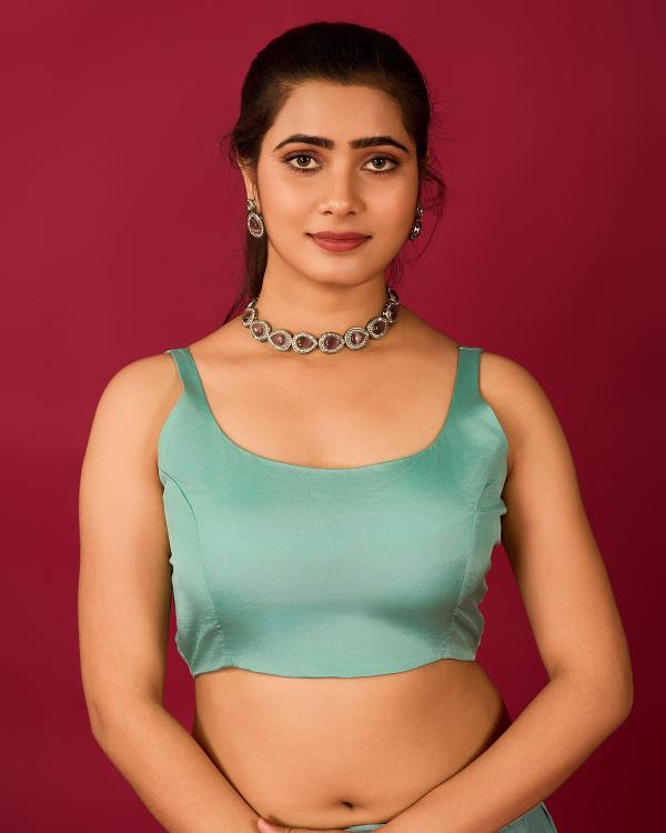 Pista Satin Readymade Blouse