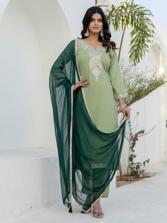 Pista Silk Blend Readymade Suits