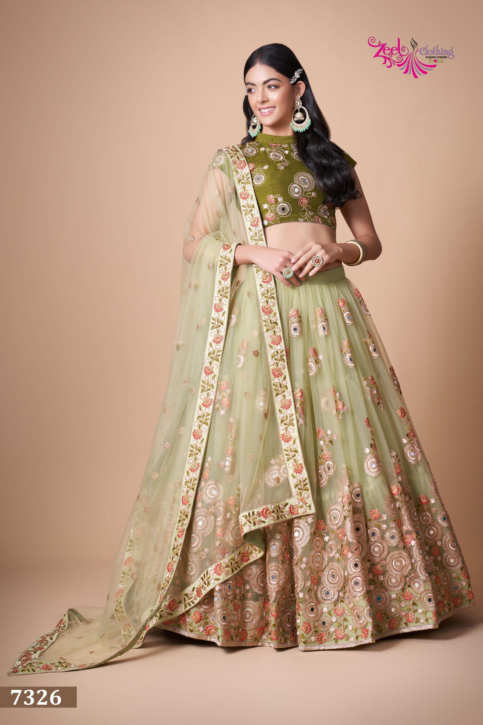 Pista Soft Net Lehenga Choli