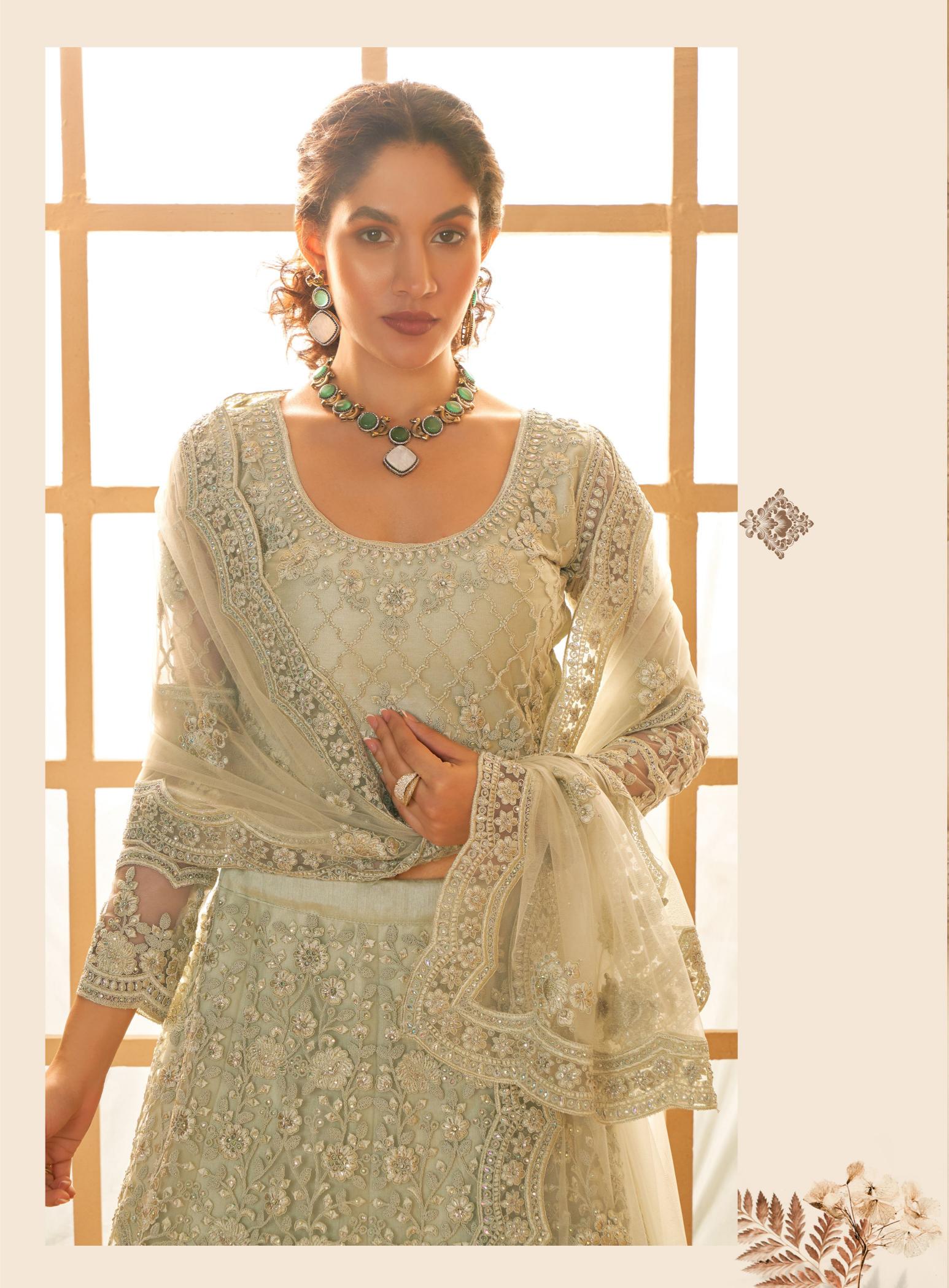 Pista Wedding Soft Net Lehenga — alternate view