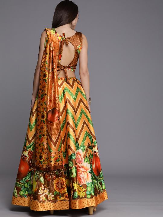 Printed Mustard Lehenga — alternate view