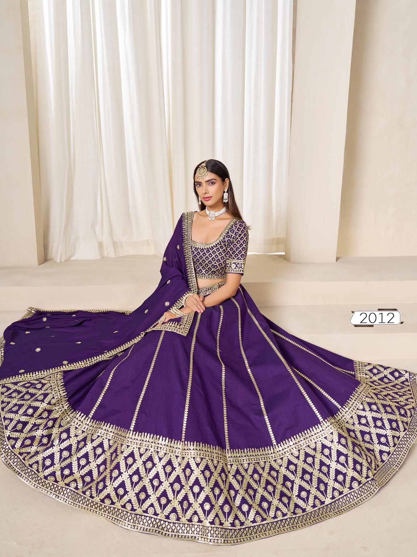 Purple Art Silk Lehenga Choli