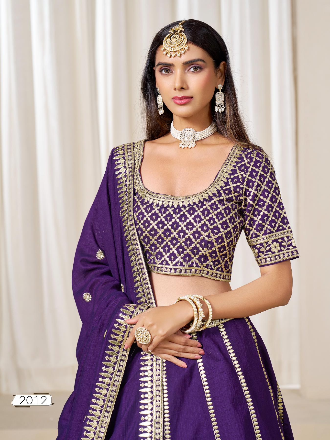Purple Art Silk Lehenga Choli — alternate view