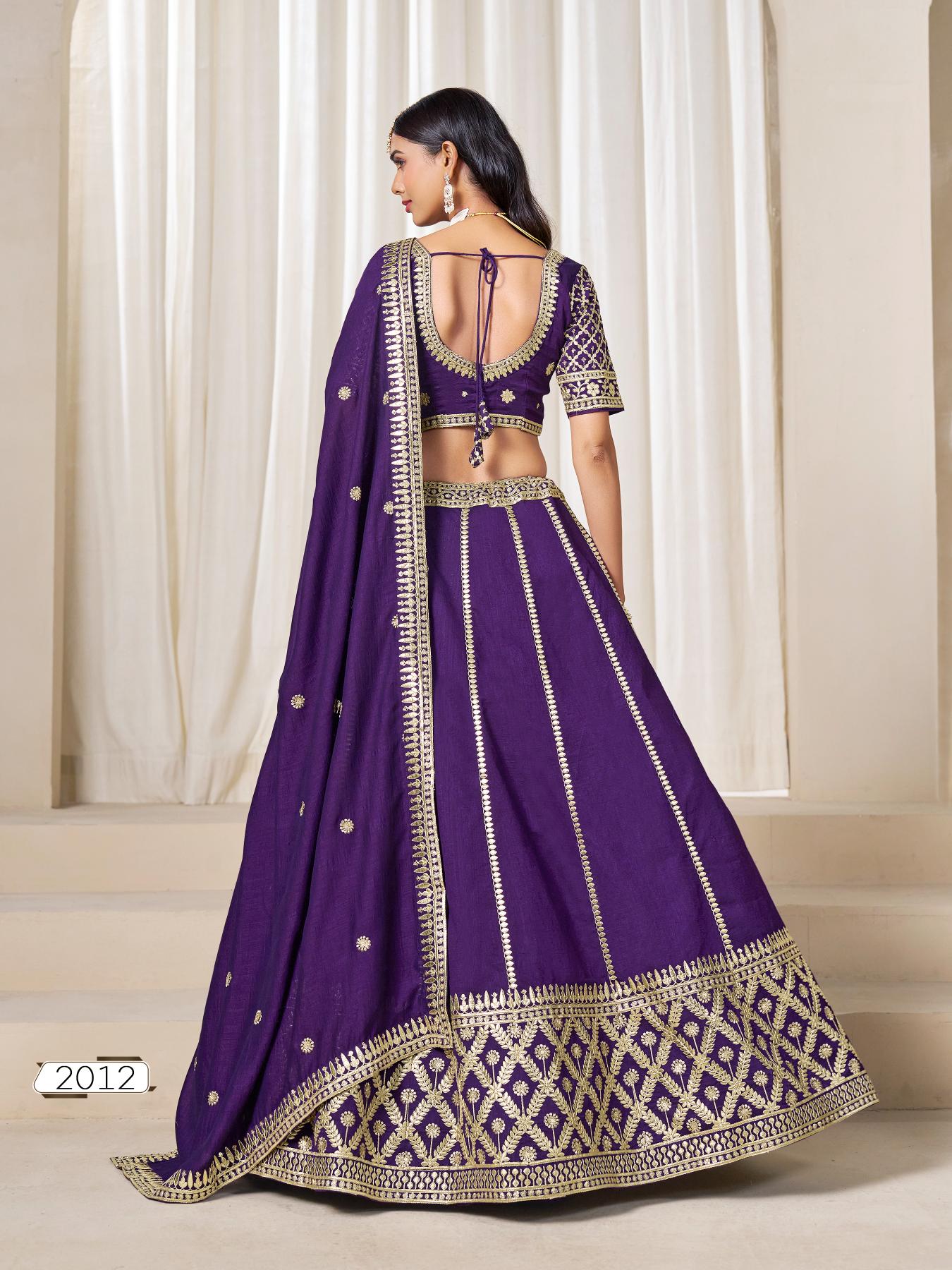Purple Art Silk Lehenga Choli