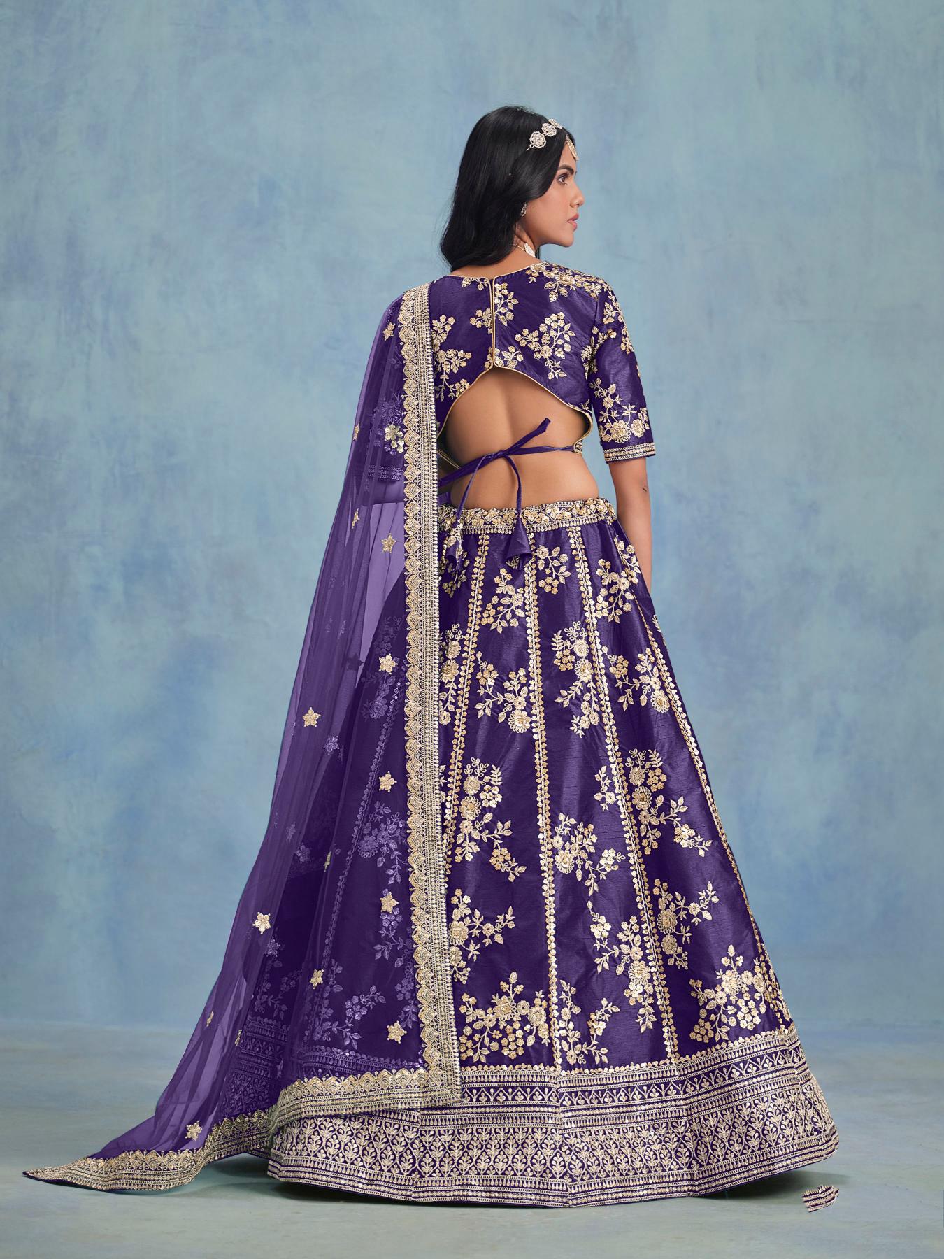 Purple Art Silk Lehenga — alternate view