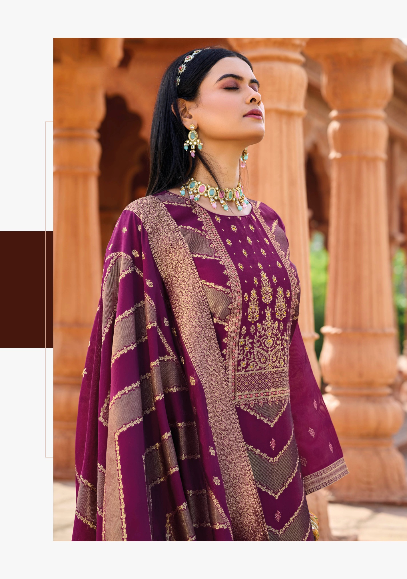 Purple Designer Banglori Silk Salwar Suit