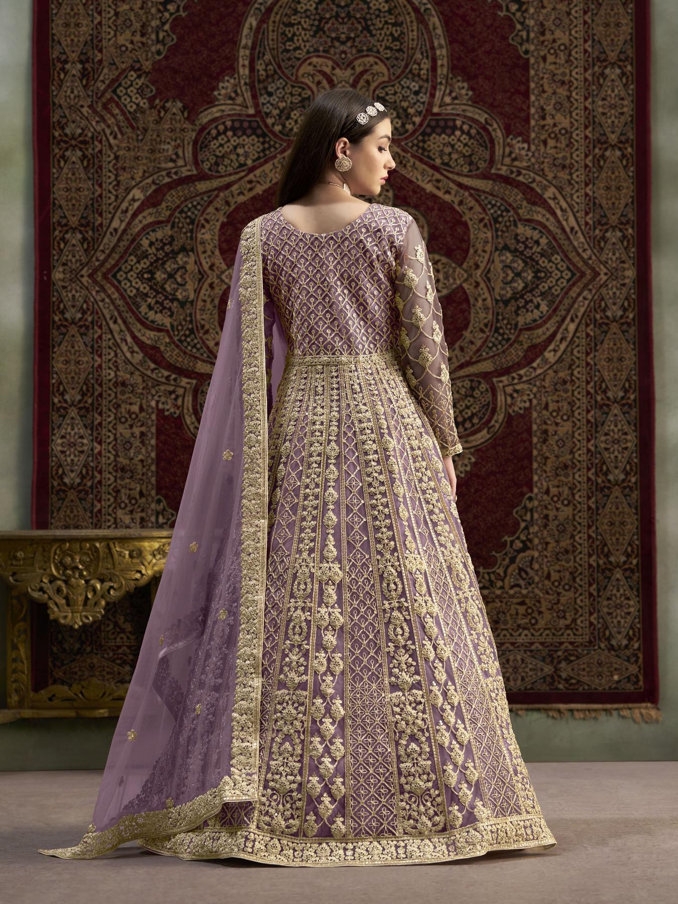 Purple Embroidery Gown — alternate view