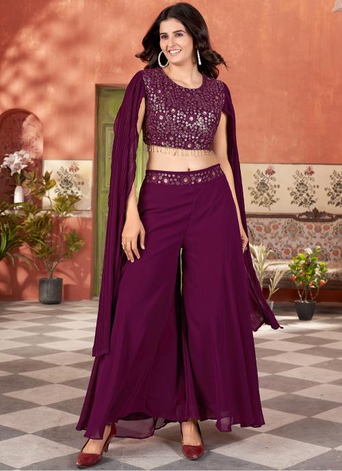Purple Georgette Kurti