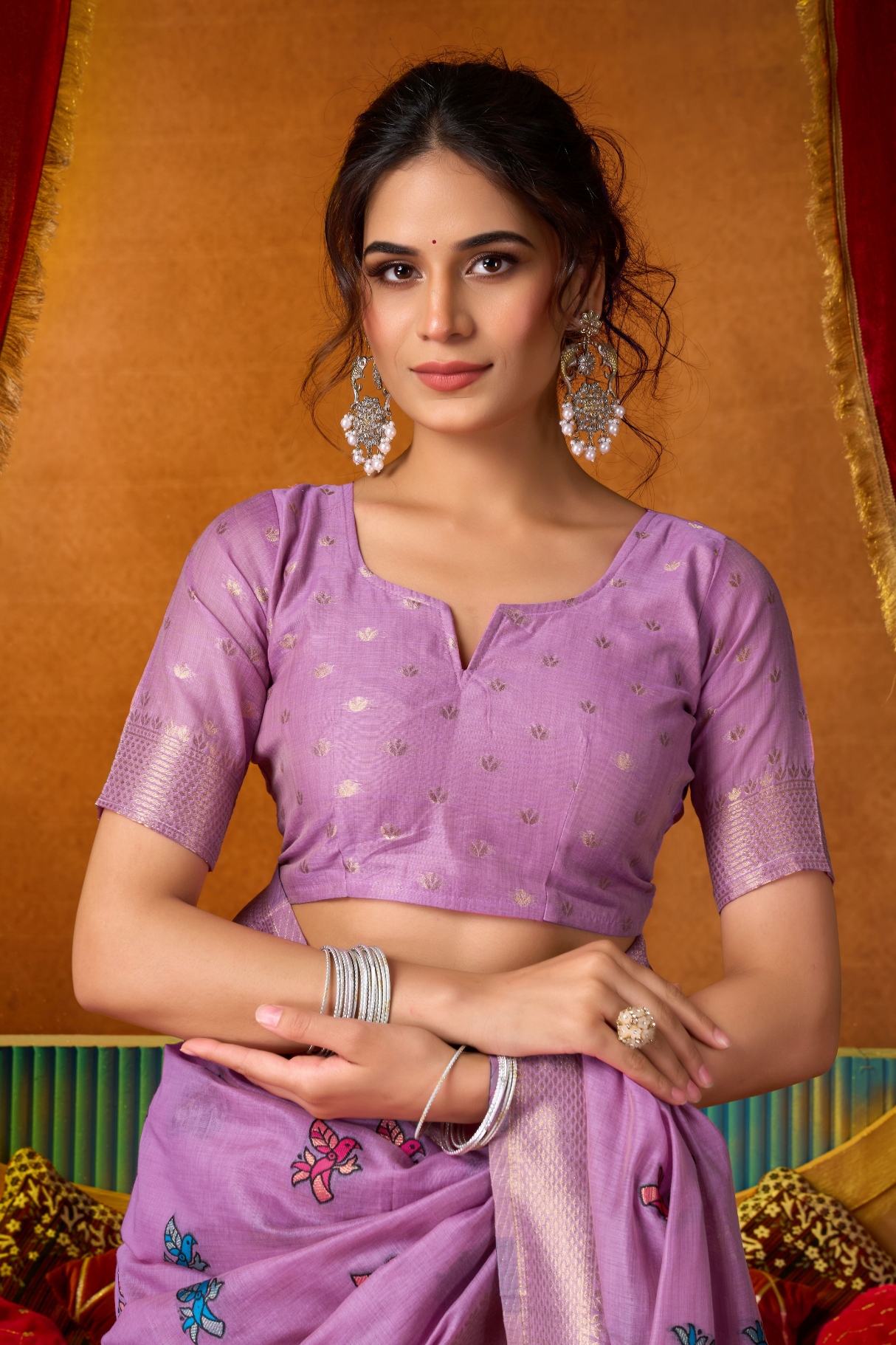 Purple Heritage Woven Modal Silk Saree