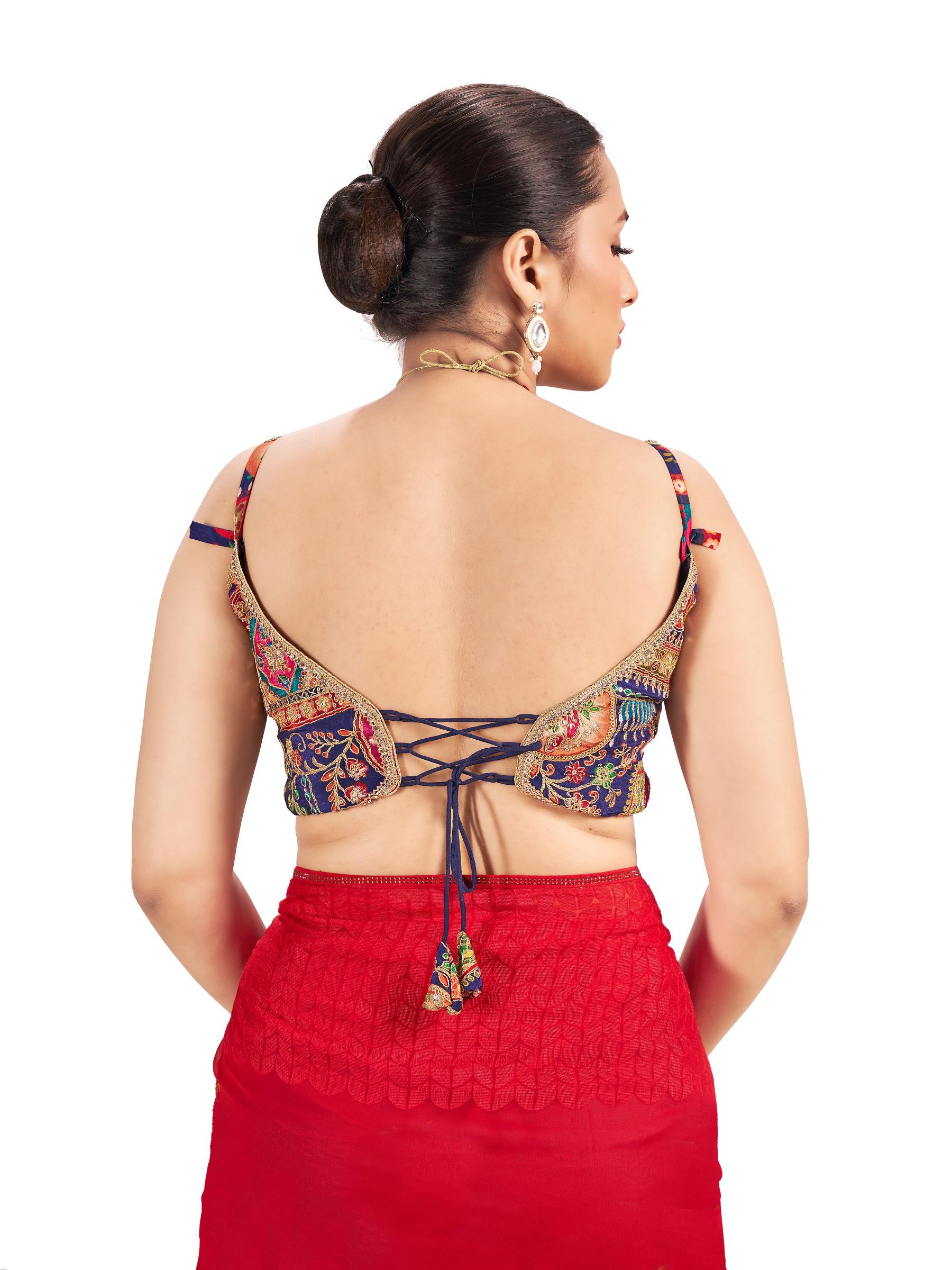 Purple Silk Readymade Blouse — alternate view