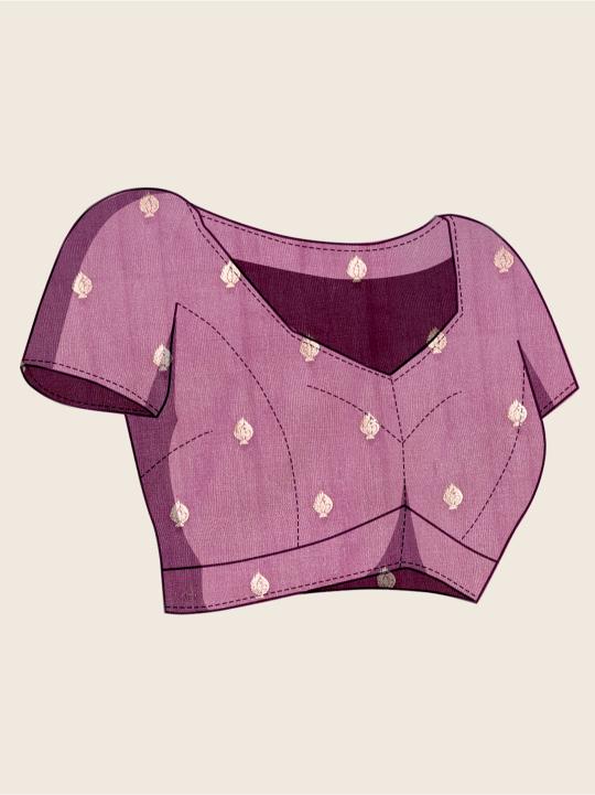 Purple Soft Silk Zari Woven Saree