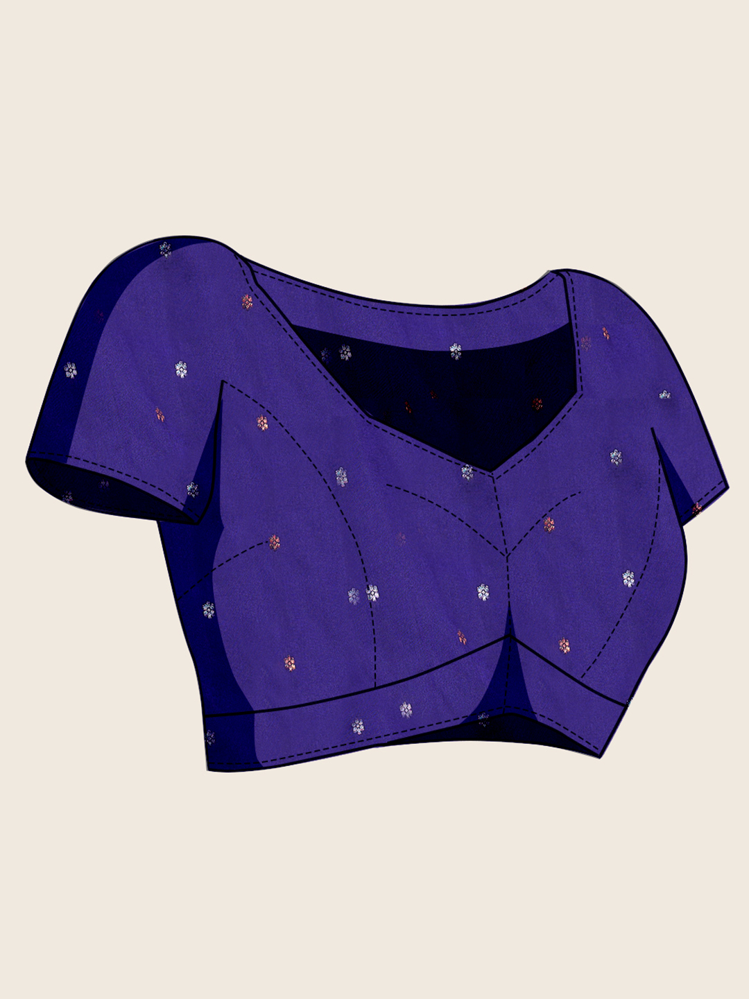 Purple Soft Silk Zari Woven Saree