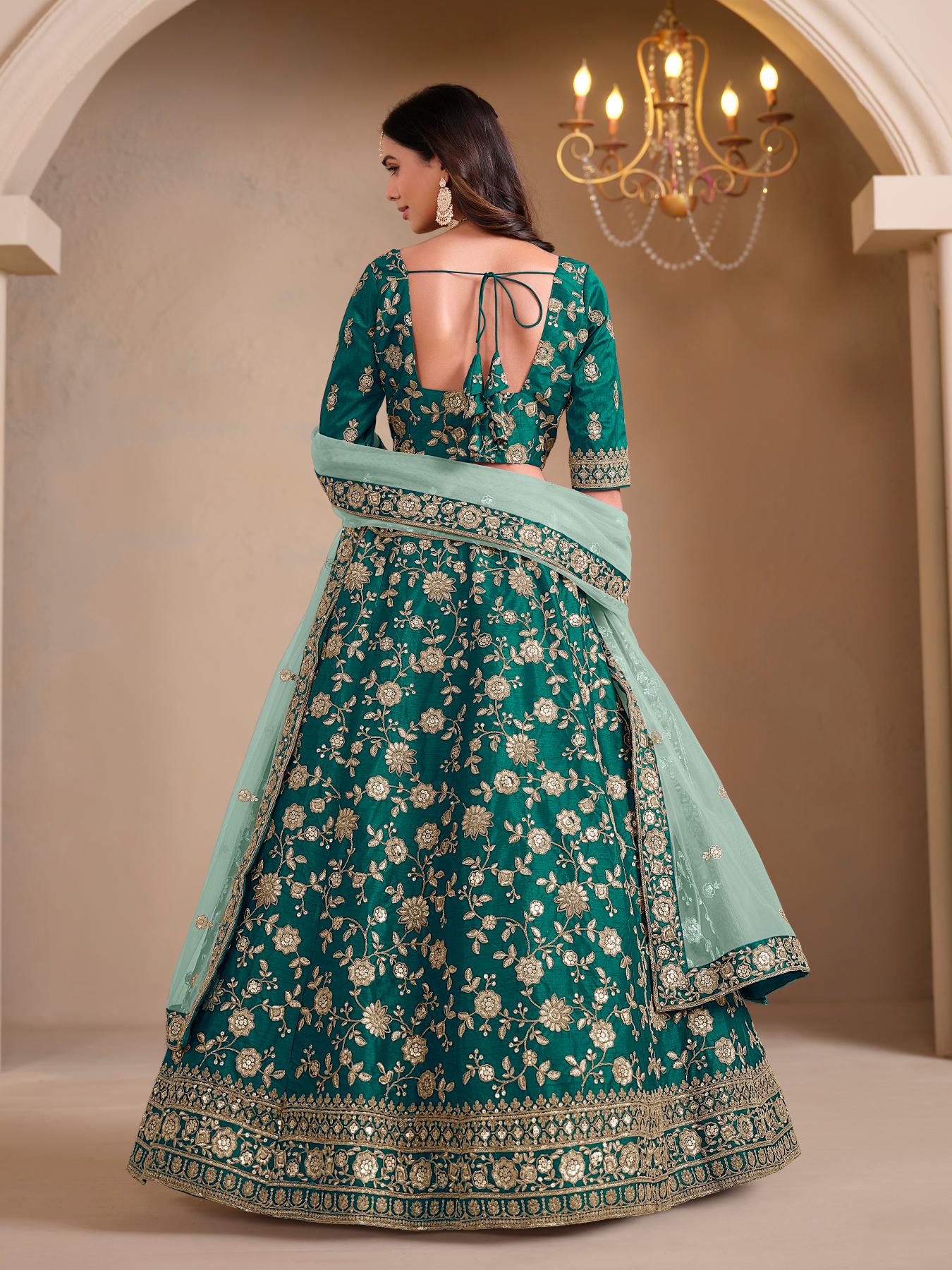 Rama Art Silk Embroidery Lehenga — alternate view