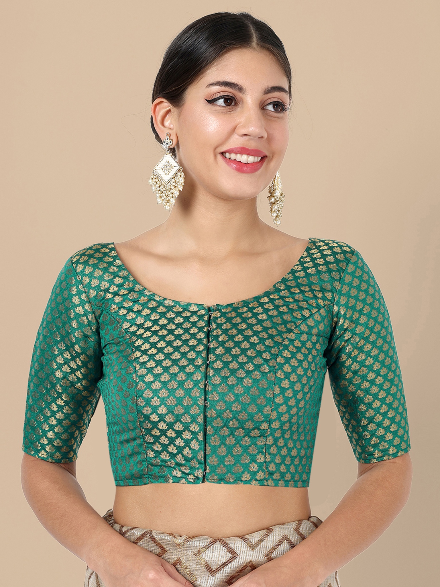 Rama Banarasi Silk Jacquard Readymade Blouse