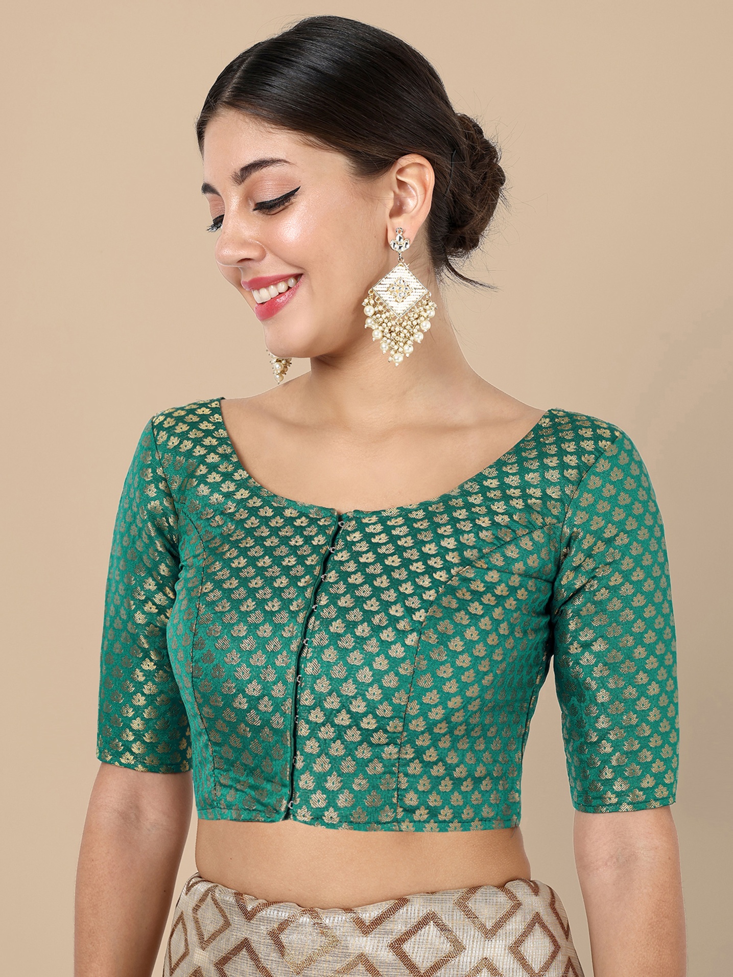 Rama Banarasi Silk Jacquard Readymade Blouse
